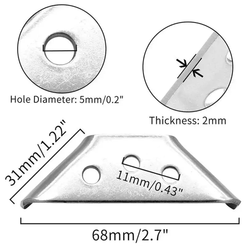 Möbeleckverbinder aus Edelstahl