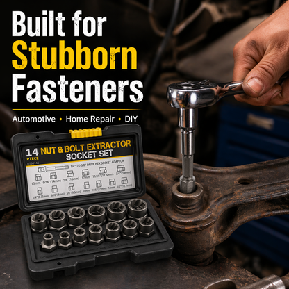14-Piece Nut & Bolt Extractor Socket Set