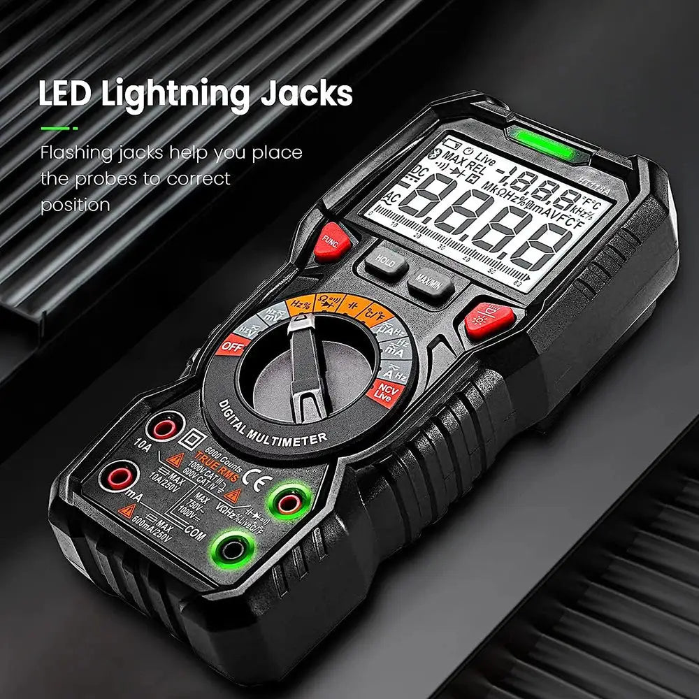 Raydexlights Multimeter HT118A Digital AC/DC Multimeter - TRMS 6000 Counts | Raysdex – RAYSDEX.NET