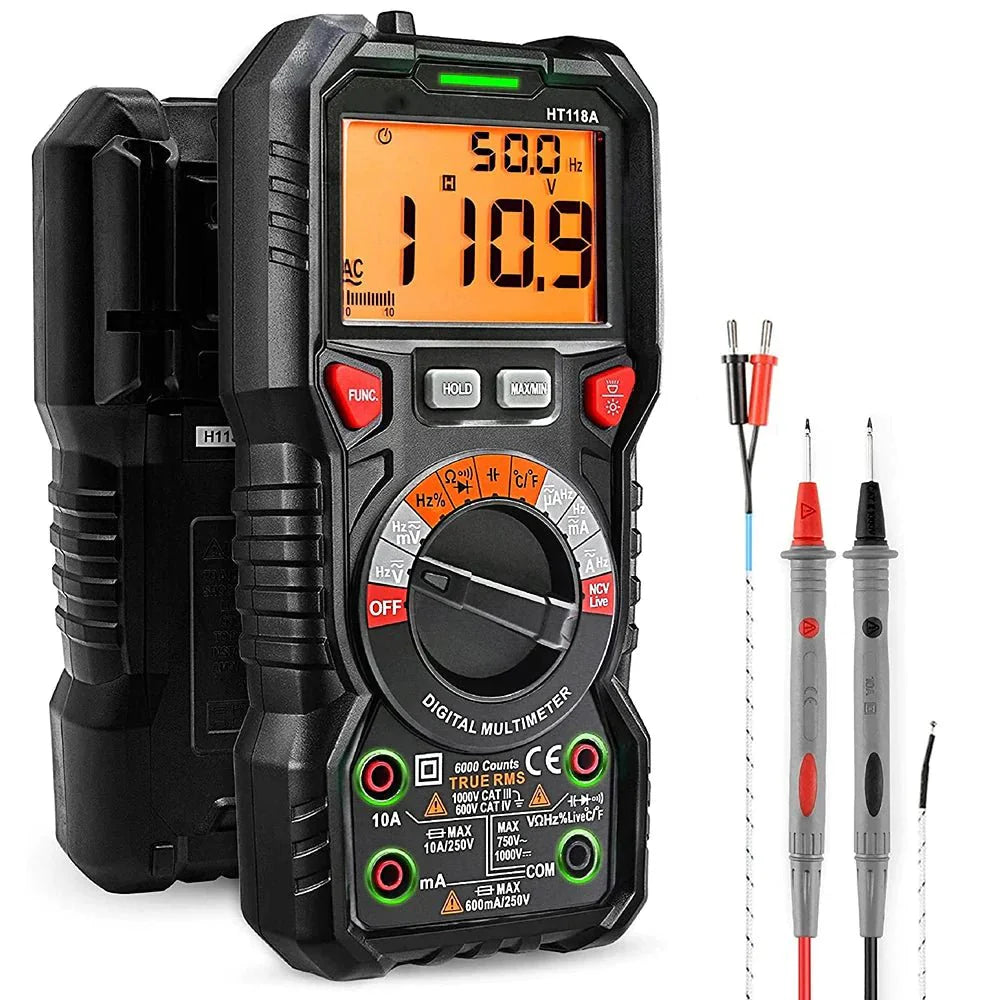 Raydexlights Multimeter HT118A Digital AC/DC Multimeter - TRMS 6000 Counts | Raysdex – RAYSDEX.NET