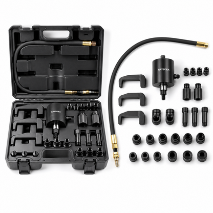 RAYSDEX Air-Powered Diesel Injector Puller Kit with Adapters & Puller Hooks