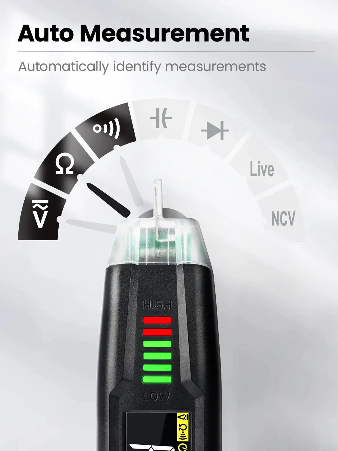 Raydexlights Multimeter RD122 Voltage Tester Non-Contact Voltage Tester DC/AC | Raysdex ...