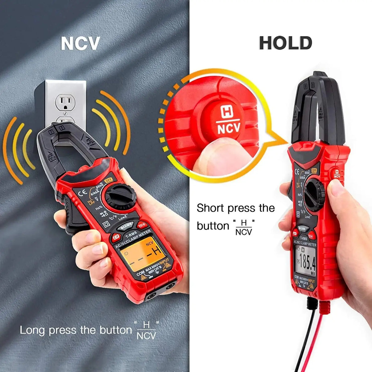 Raydexlights Multimeter RD206D AC/DC Digital Clamp Meter – RAYSDEX.NET